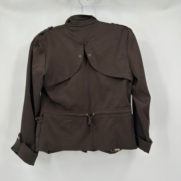Cache Womens Moto Jacket Size S Edgy Minimalist Utility Dark Academia Cropped - Picture 2 of 7